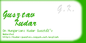 gusztav kudar business card